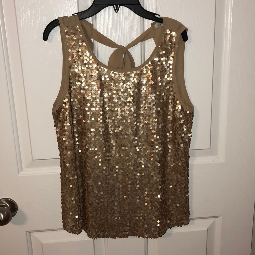 Forever 21 gold sparkle tank top